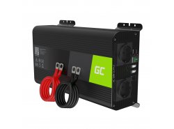 Invertteri Green Cell Pro -invertterijännitteenmuunnin 12V - 230V 1000W / 2000W puhdas siniaalto