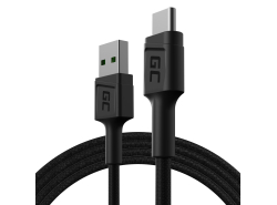 Kaapeli USB-C Tyyppi C 1,2m Green Cell Power Stream, pikalatauksella, Ultra Charge, Quick Charge 3.0