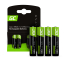 4x Paristot AAA R3 950mAh Ni-MH Ladattavat Akut Green Cell