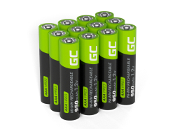 12x Paristot AAA R3 950mAh Ni-MH Ladattavat Akut Green Cell