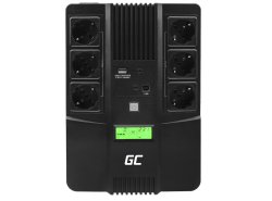 Green Cell Keskeytymätön Virtalähde UPS AiO 800VA 480W LCD-näytöllä + Uusi sovellus